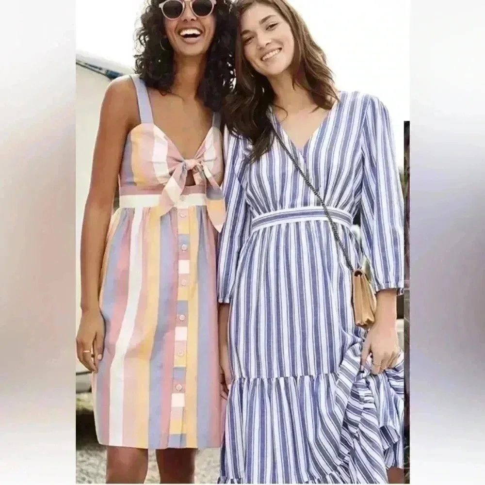 Madewell Striped Tiered Maxi Size 16 Plus Size NWT. Condition is New with tags - Picture 8 of 8